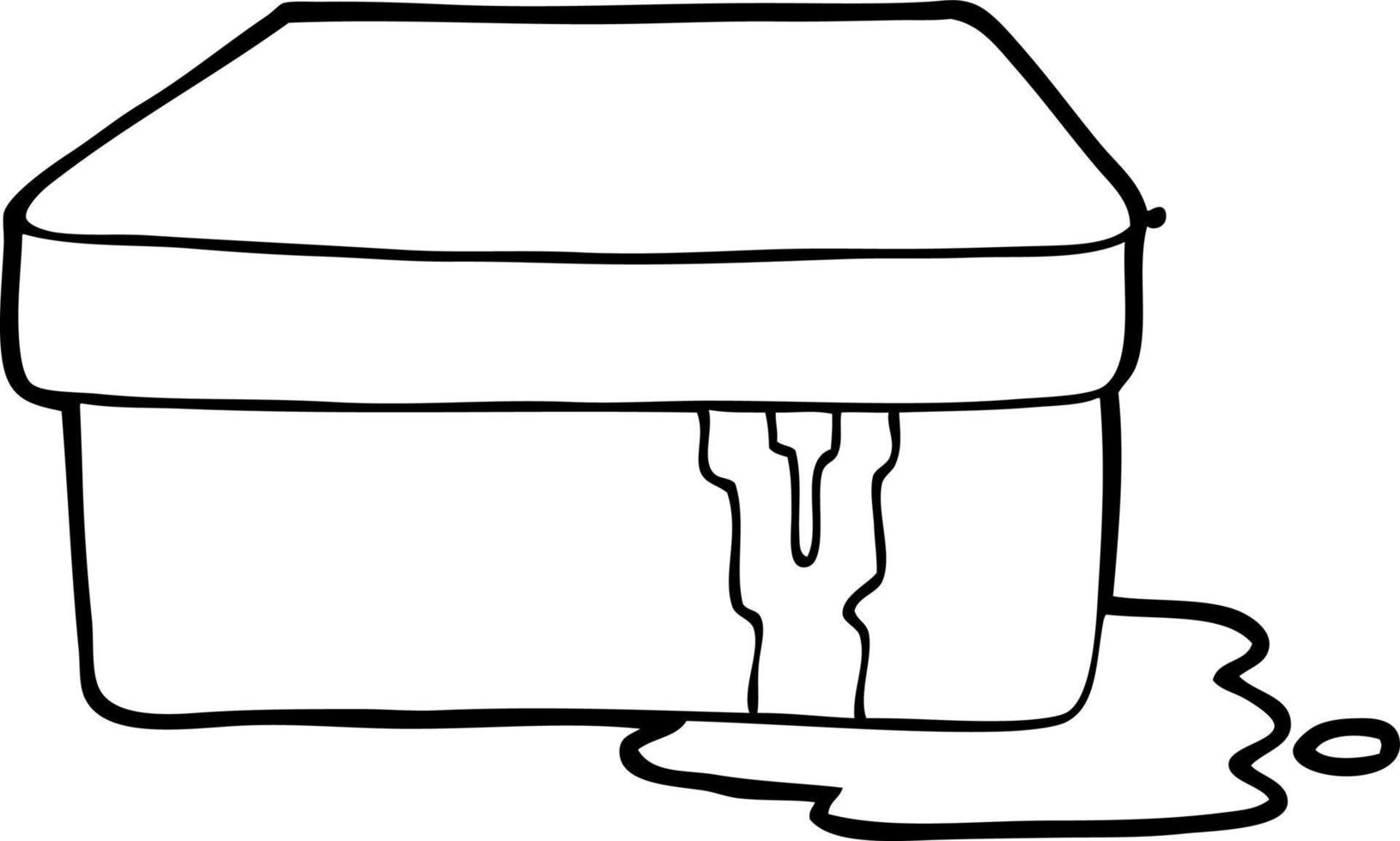 cartoon box with slime vector