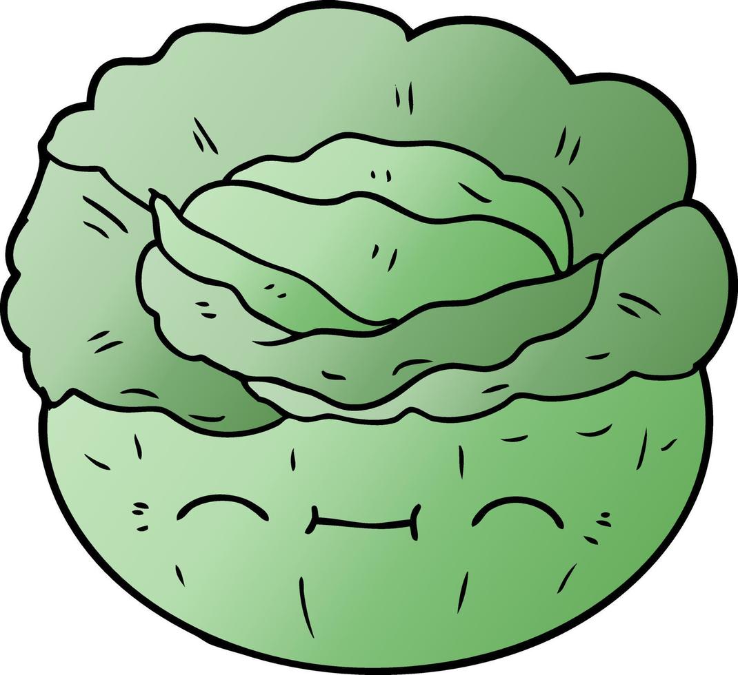 Vector cartoon cabbage