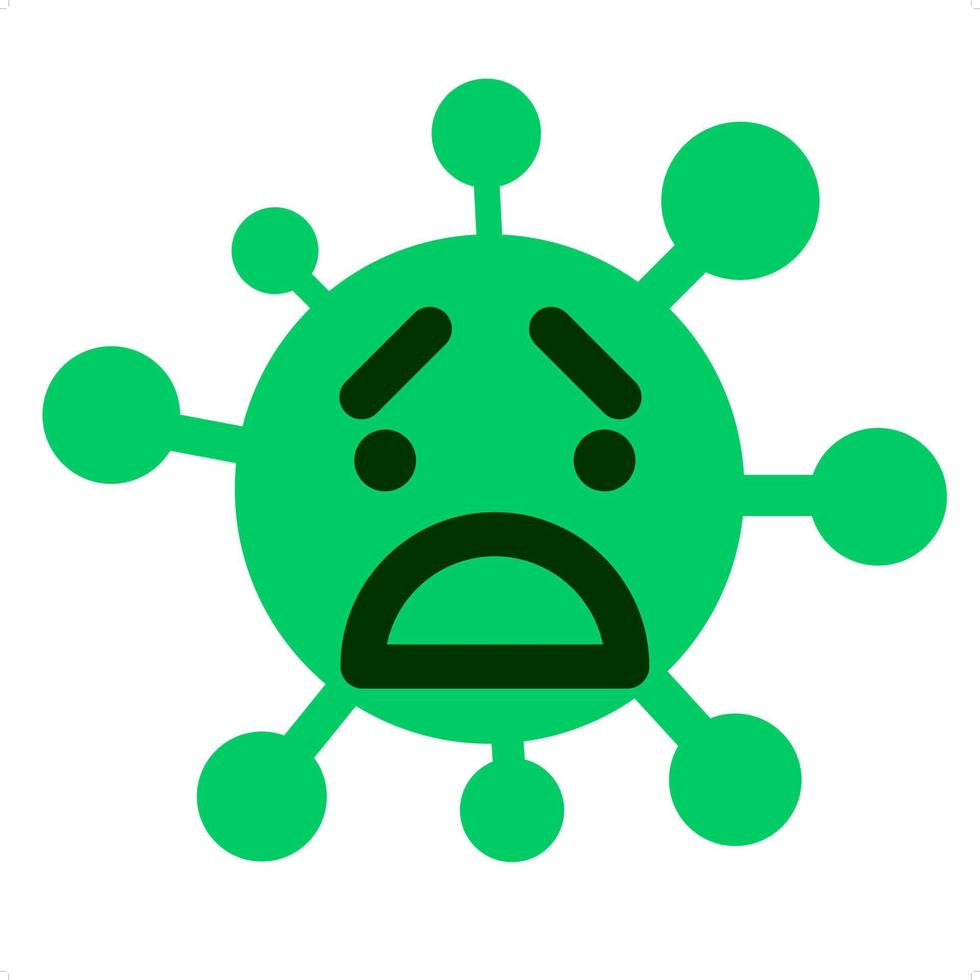 shocked virus icon vector
