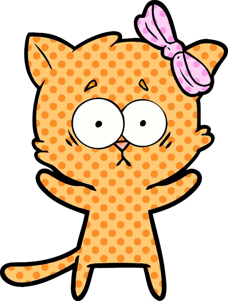 cartoon cat character vector