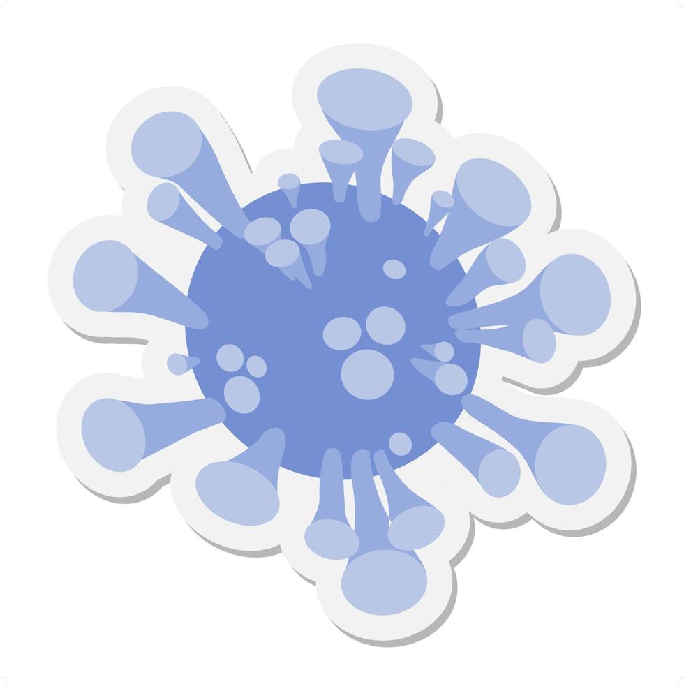 Virus sticker icon vector