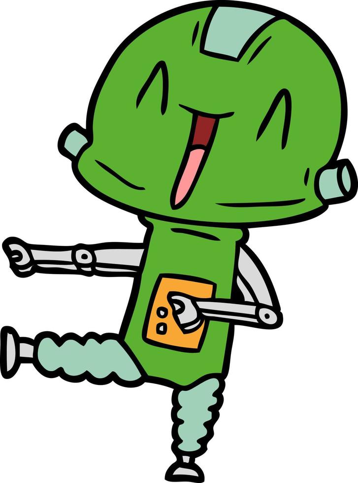 cartoon doodle character robot vector