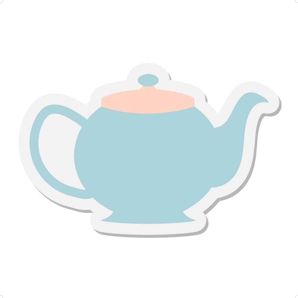 Vector teapot sticker