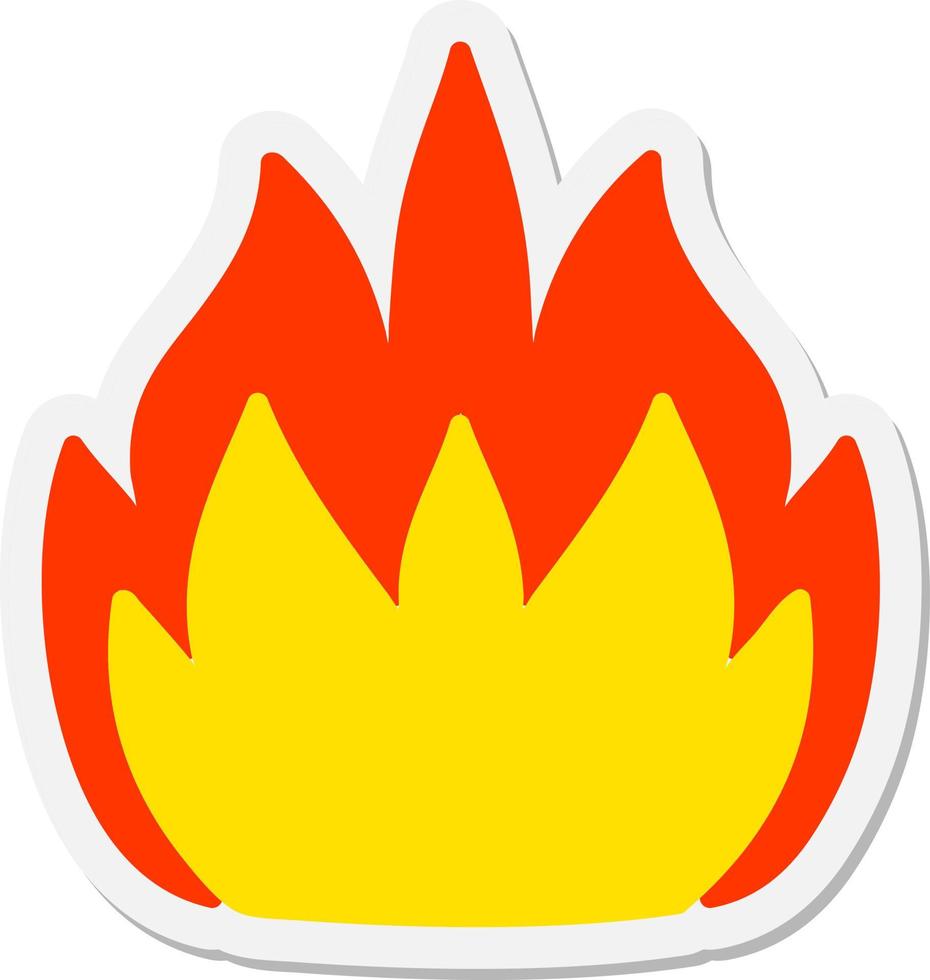 Vector flame sticker