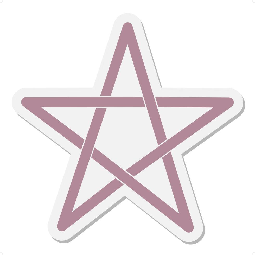 pentagram sticker icon vector