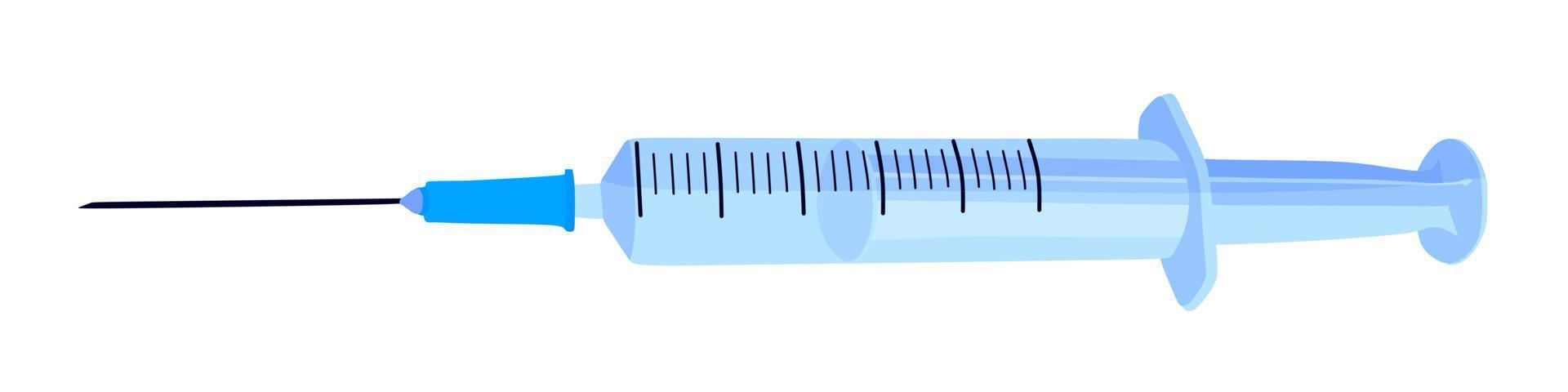 A medical syringe. Medical kit concepts. Can be used for web and mobile devices Vector illustration of a color element