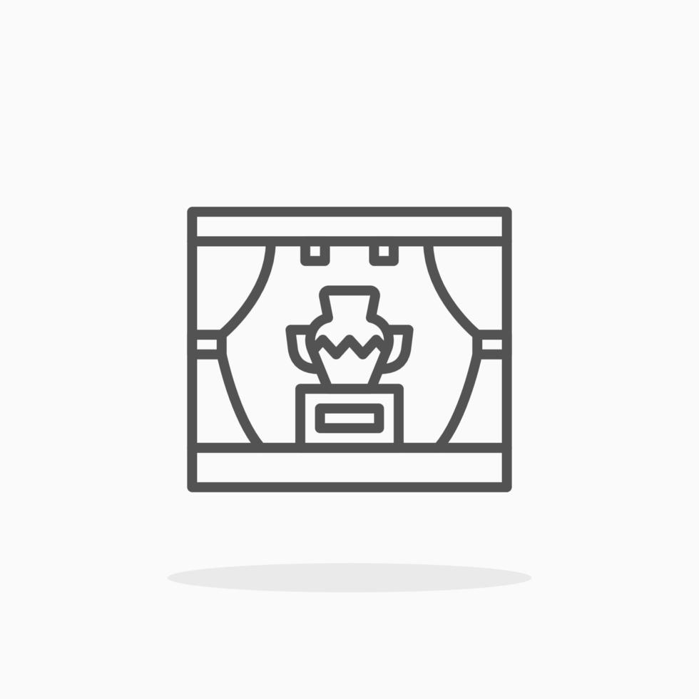 Auction Stage line icon style. Editable stroke and pixel perfect. Can used for digital product, presentation, UI and many more. vector