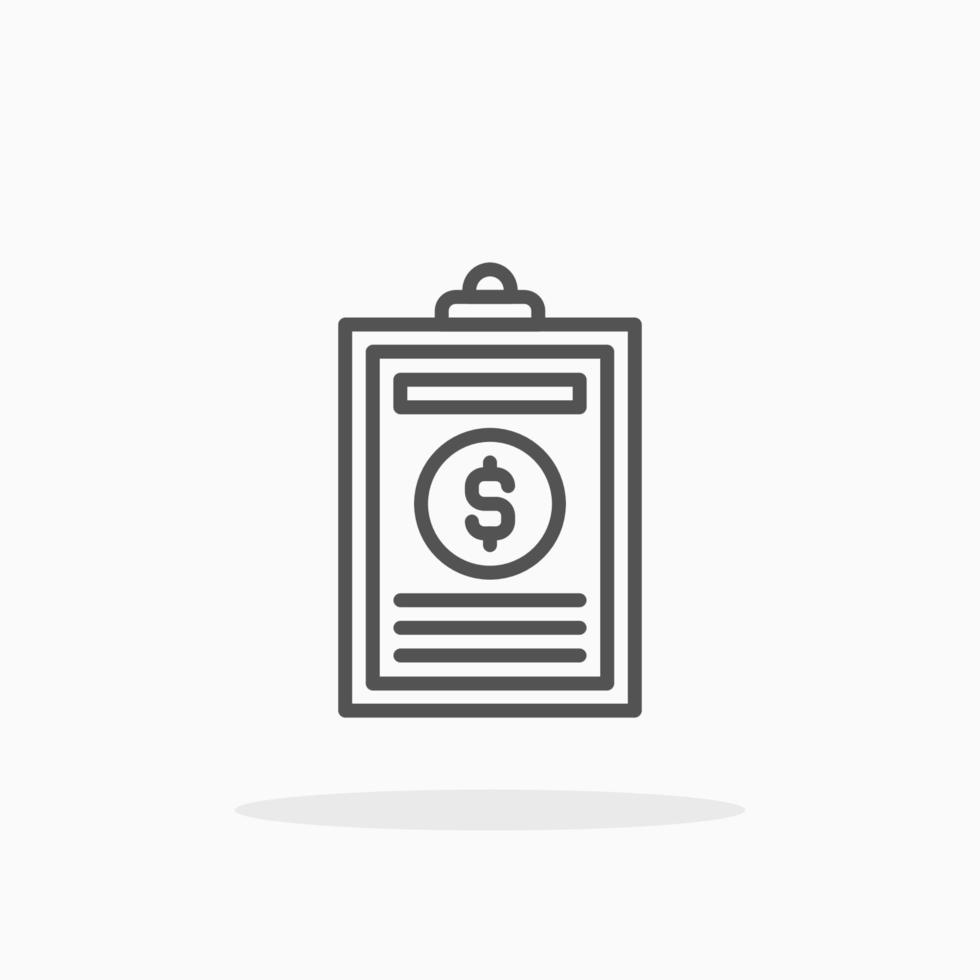 List Auction Document line icon style. Editable stroke and pixel perfect. Can used for digital product, presentation, UI and many more. vector