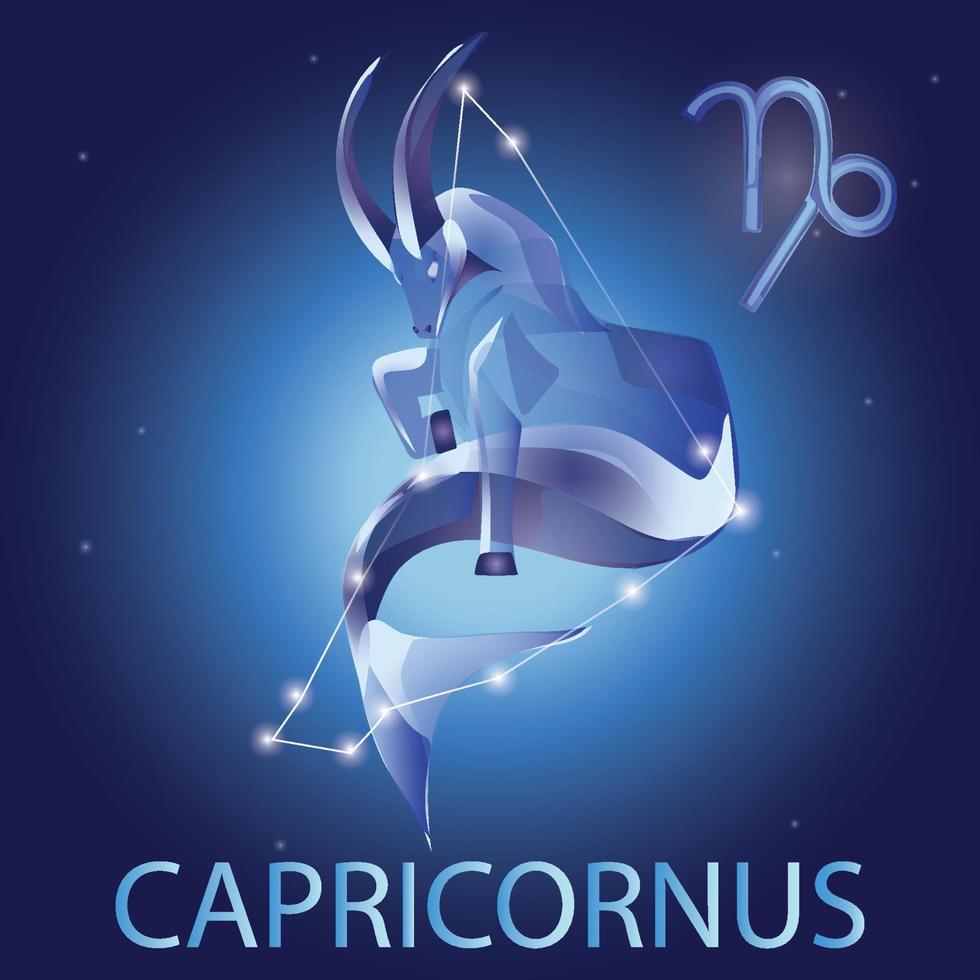 signo del zodiaco capricornio. horóscopo, astrología, predicción. vector