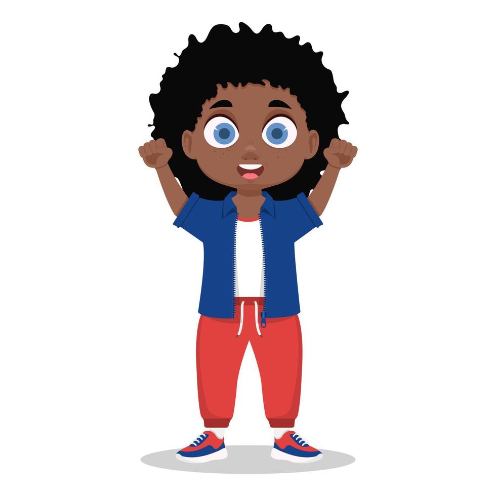 Sweet boy, happy. vector