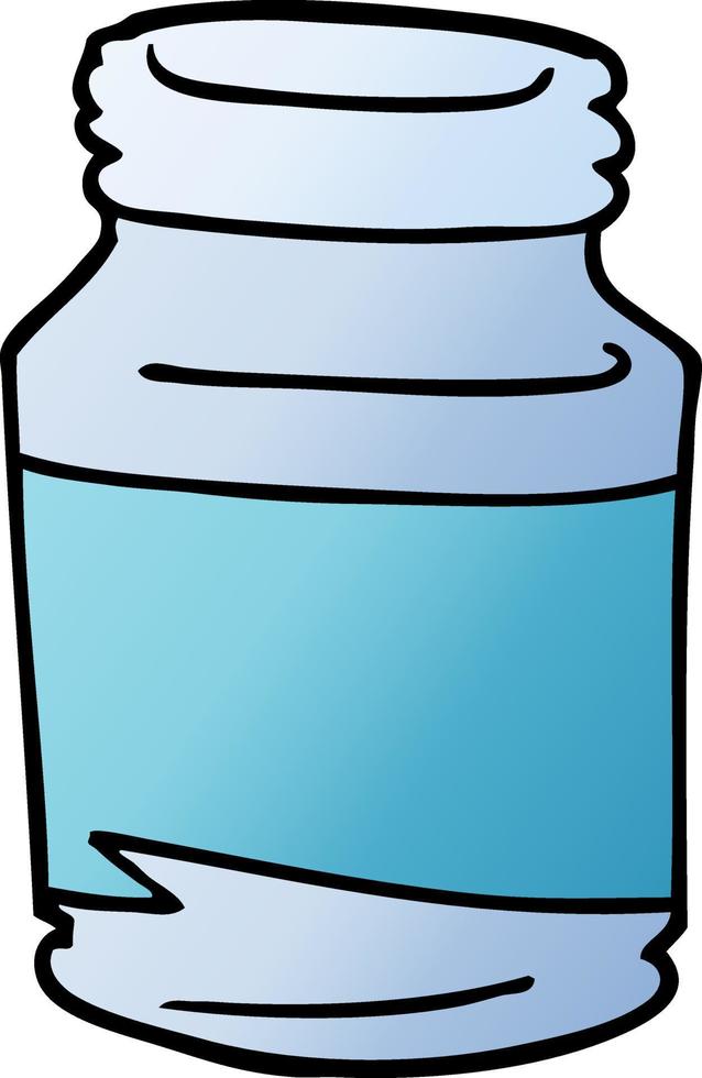 cartoon doodle glass jar vector