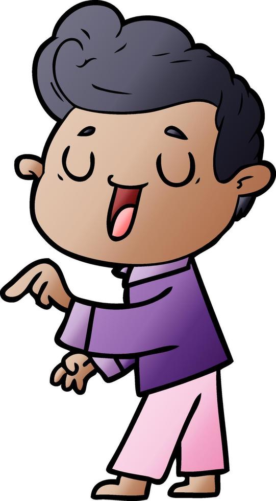 happy cartoon man vector
