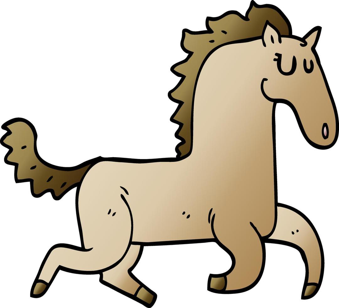 cartoon doodle magnificent stallion vector