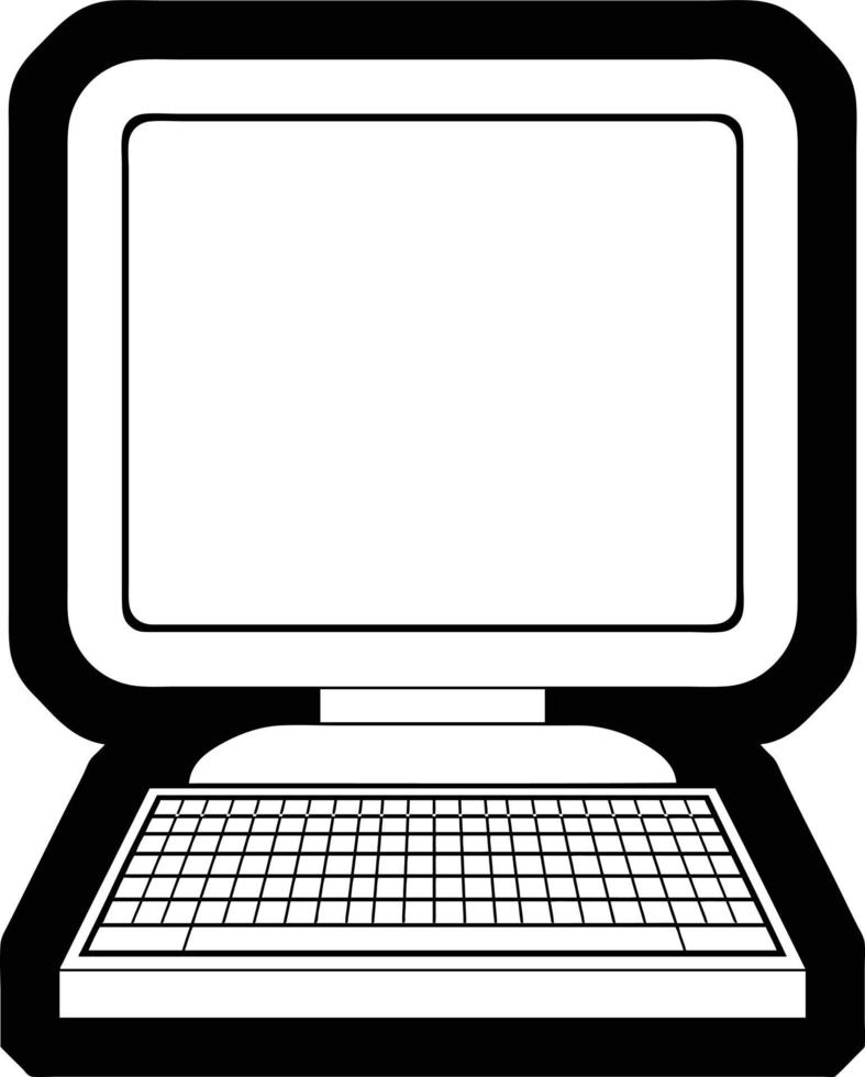 icono de vector ilustración de una computadora