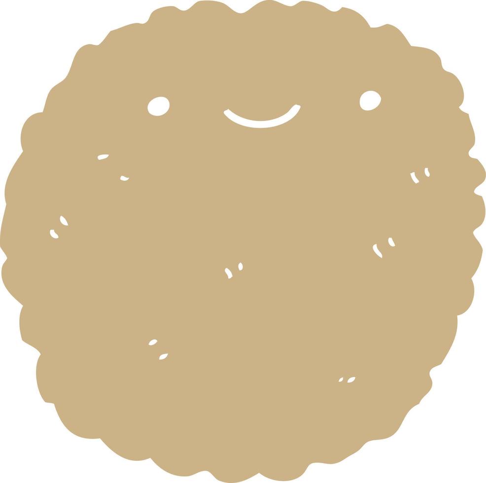 flat color style cartoon biscuit vector