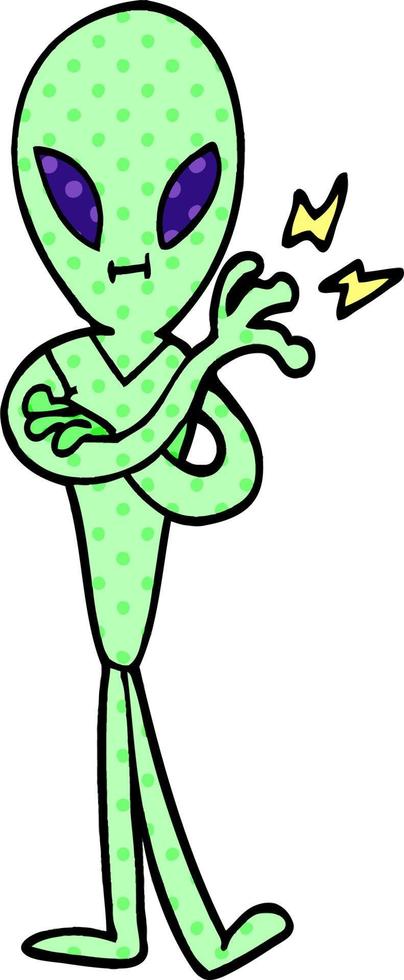 cartoon doodle alien vector