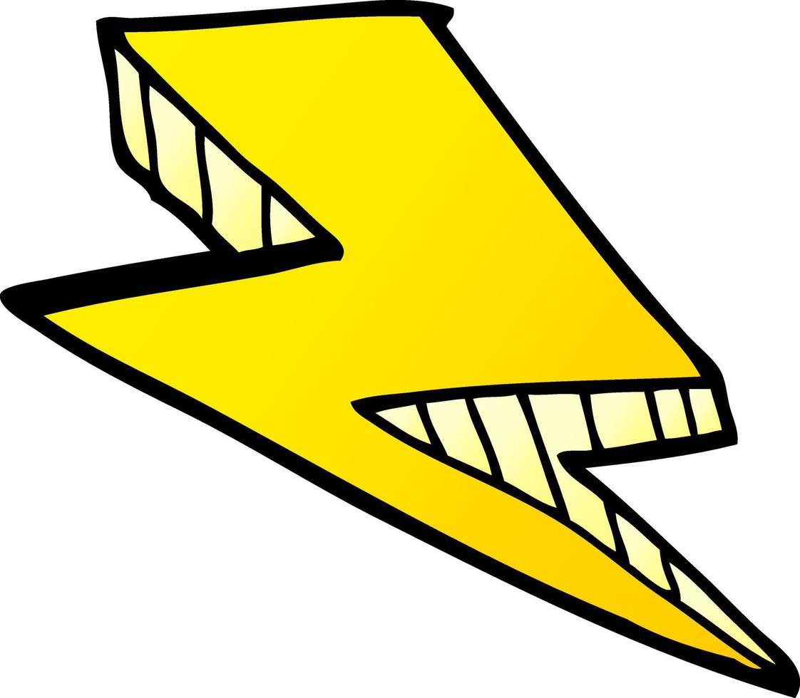 cartoon doodle lightening bolt vector
