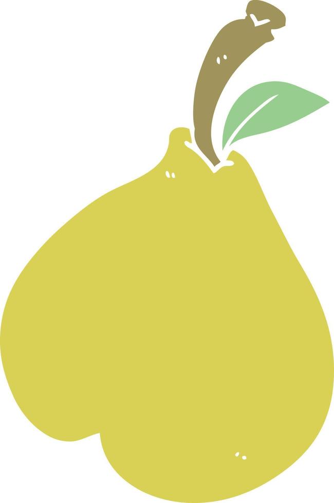 cartoon doodle of a pear vector