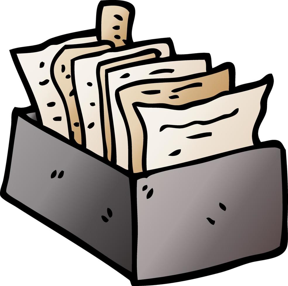 cartoon doodle office filing box 12355254 Vector Art at Vecteezy