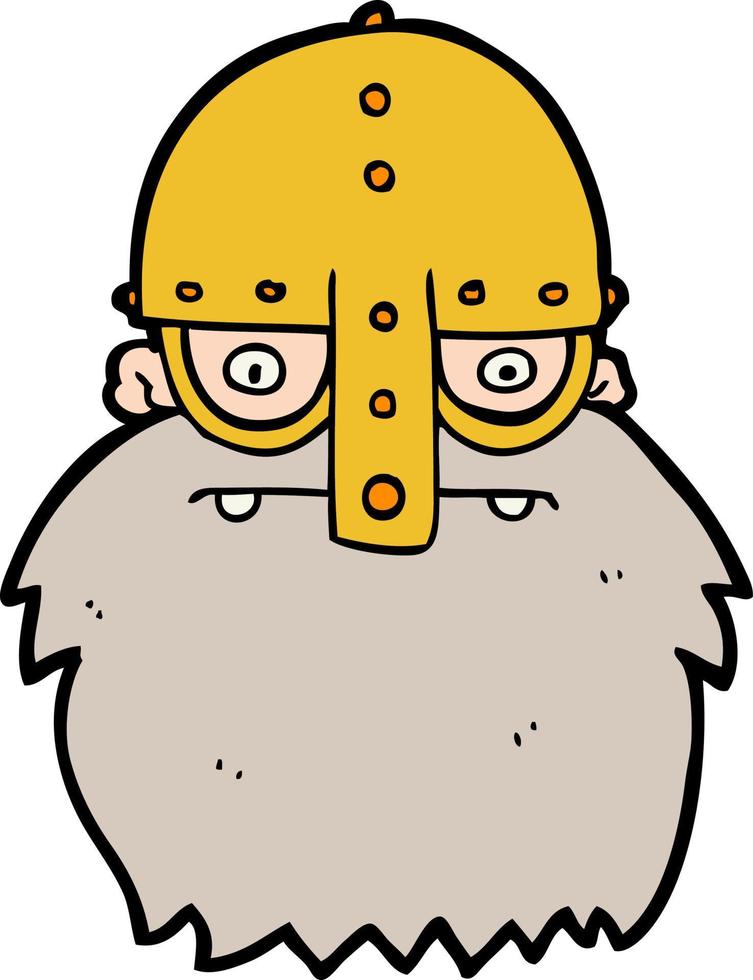 cara de vikingo de dibujos animados vector