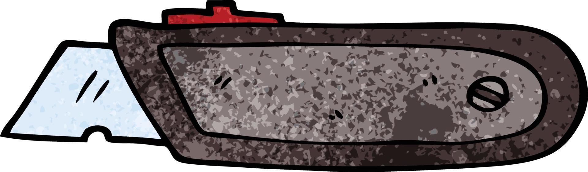 cartoon doodle new work knife vector