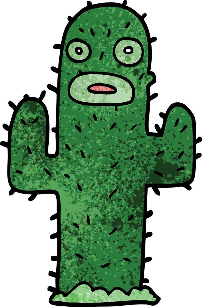 cartoon doodle cactus vector