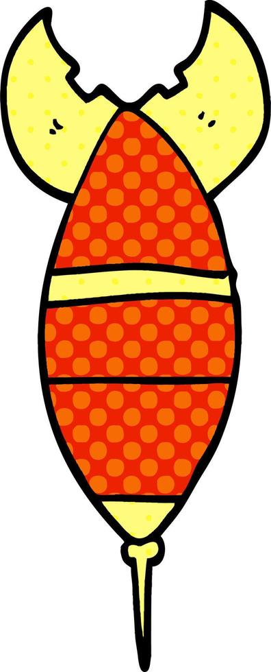 cartoon doodle rocket vector