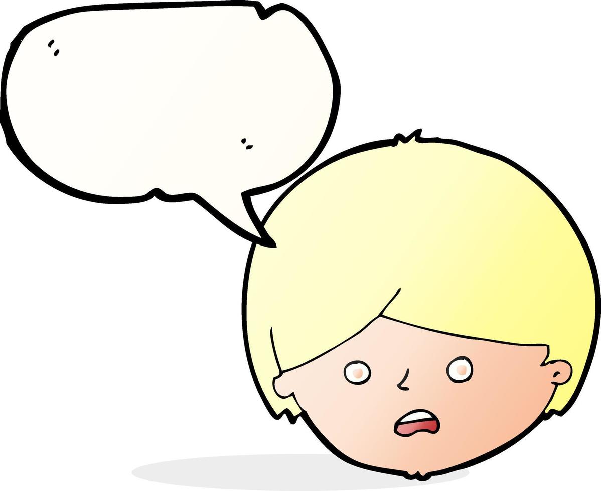 cartoon unhappy boy  with speech bubble vector