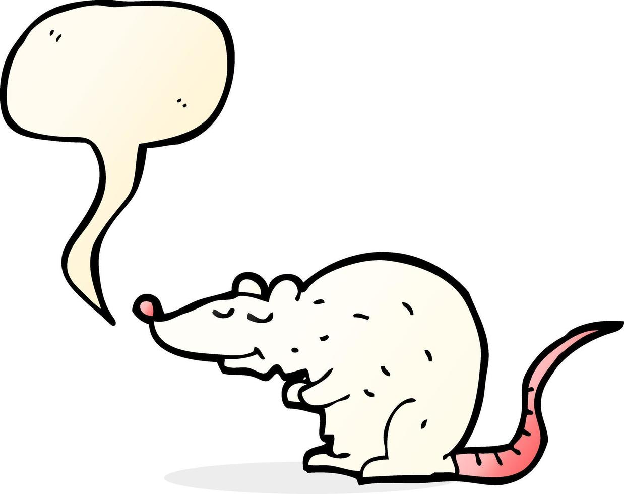 cartoon rat with speech bubble vector