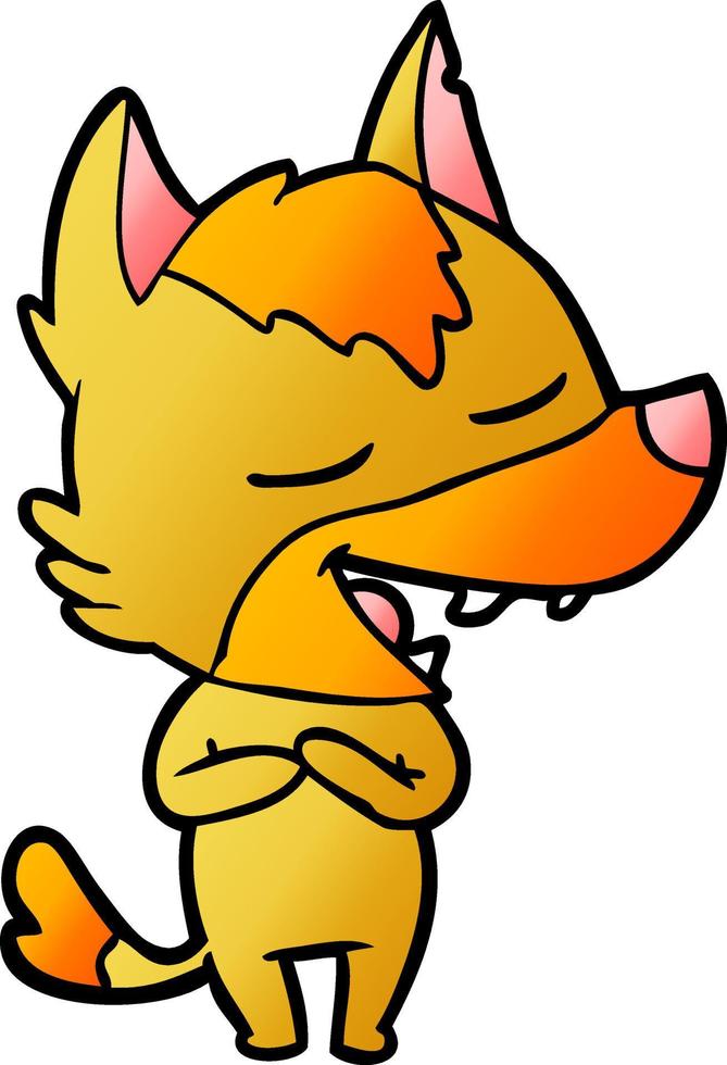 Vector fox in cartoon style