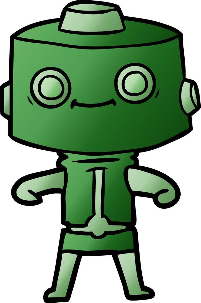 Happy vector cartoon robot