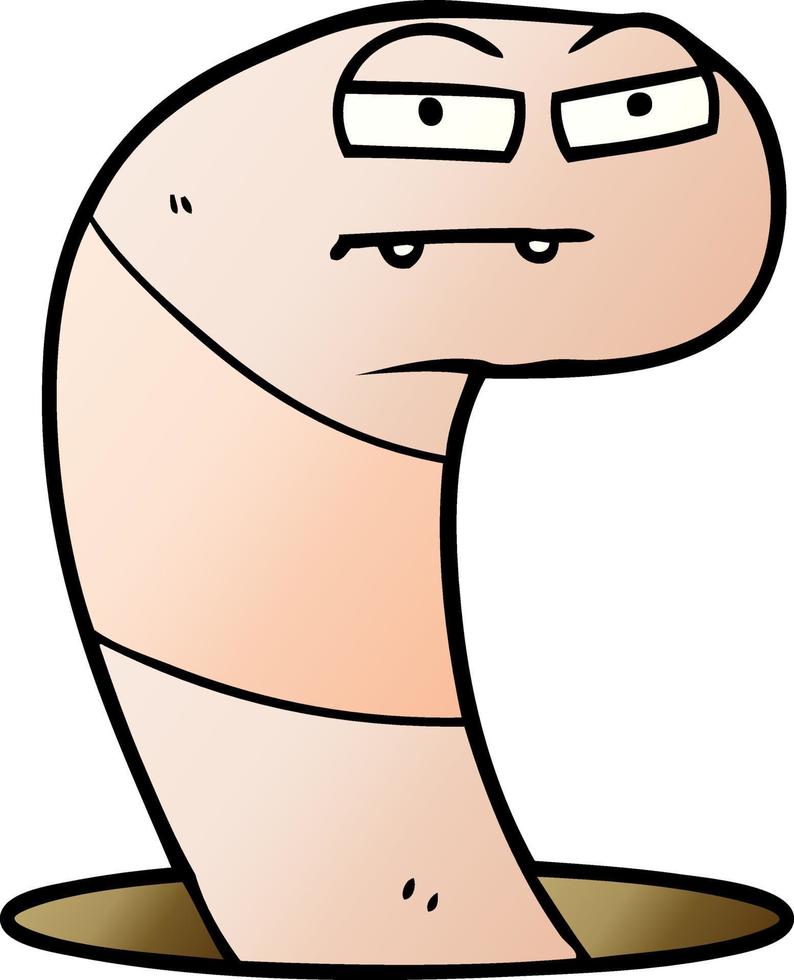 cartoon worm vector