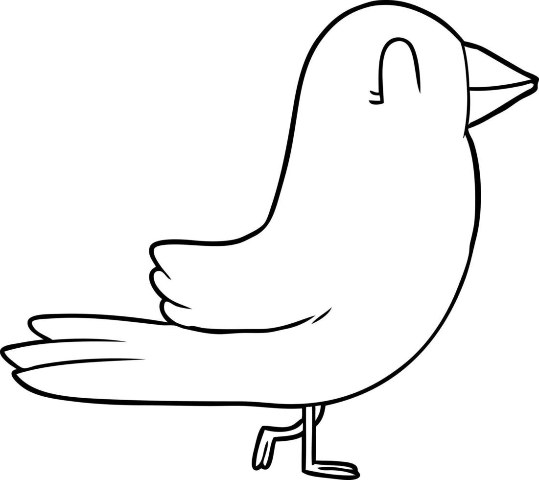 cartoon line drawing bird 12355697 Vector Art at Vecteezy