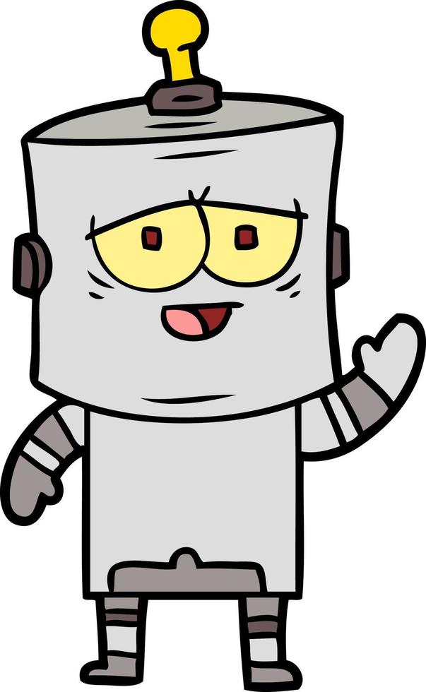 cartoon doodle character robot vector