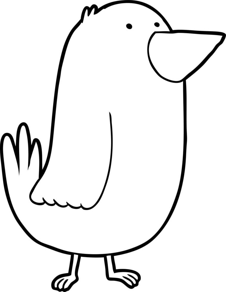 cartoon line drawing bird 12355751 Vector Art at Vecteezy