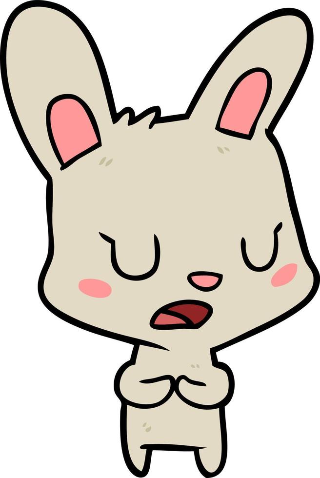 Vector bunny in cartoon style