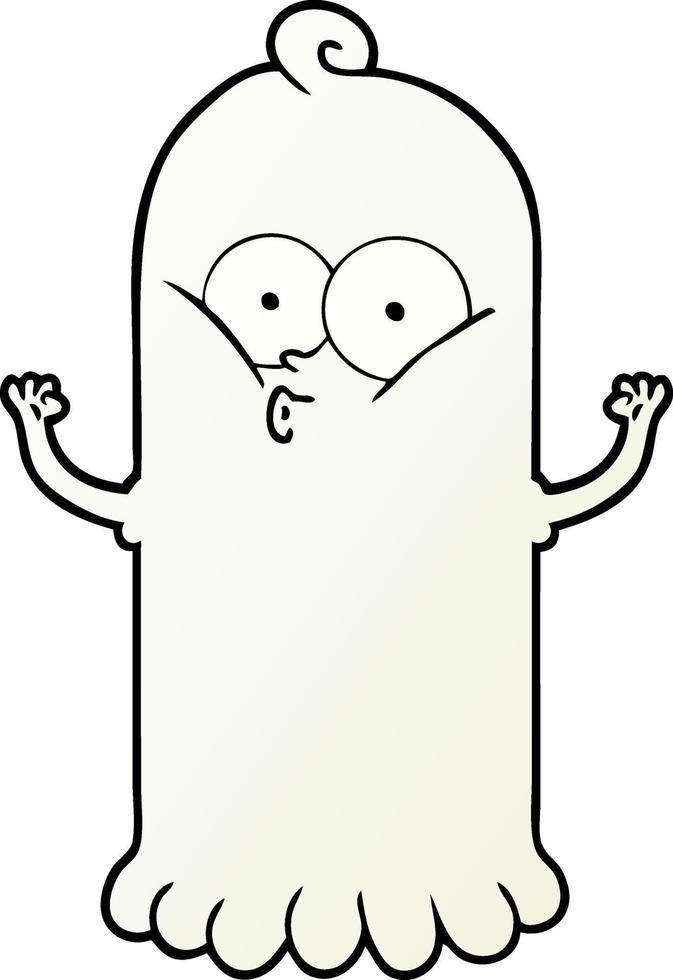 cartoon doodle character ghost vector