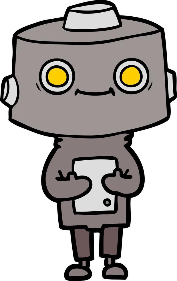 cartoon doodle character robot vector