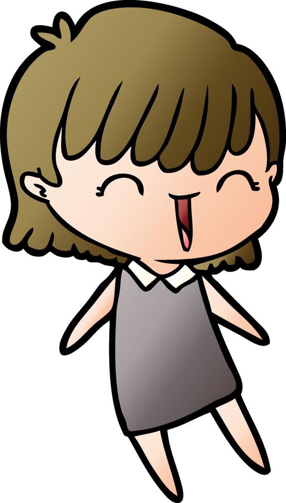 cartoon doodle character woman vector