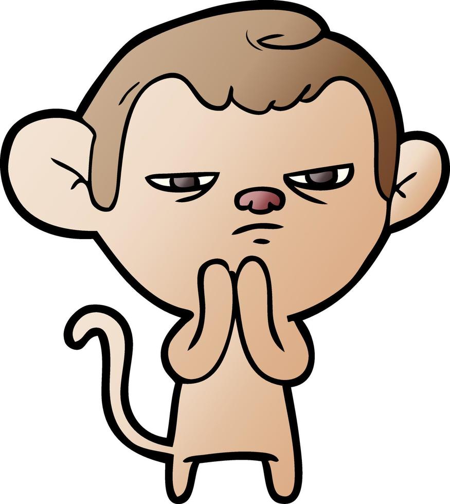 cartoon doodle character monkey vector