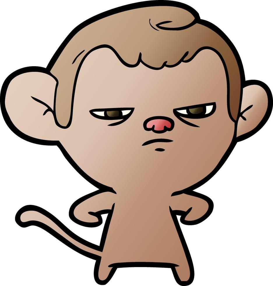 cartoon doodle character monkey vector