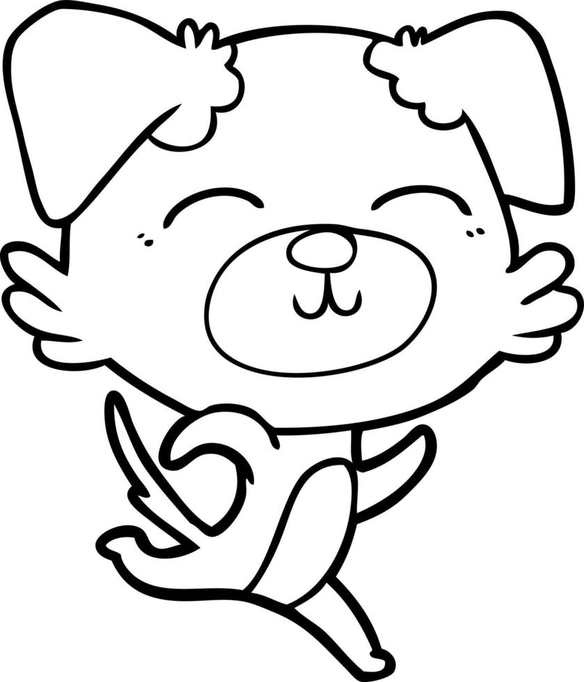 cartoon line drawing dog vector