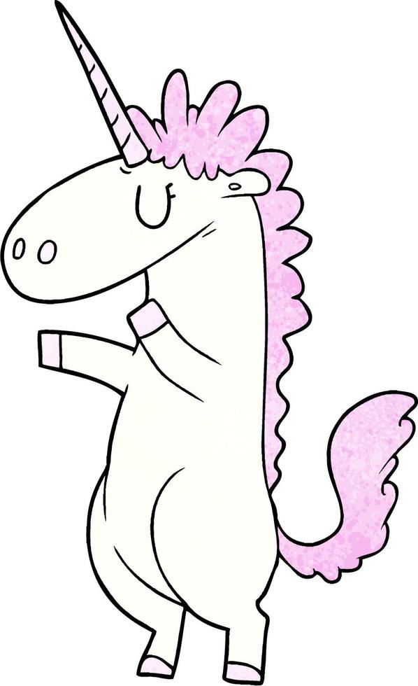 cartoon doodle character unicorn vector