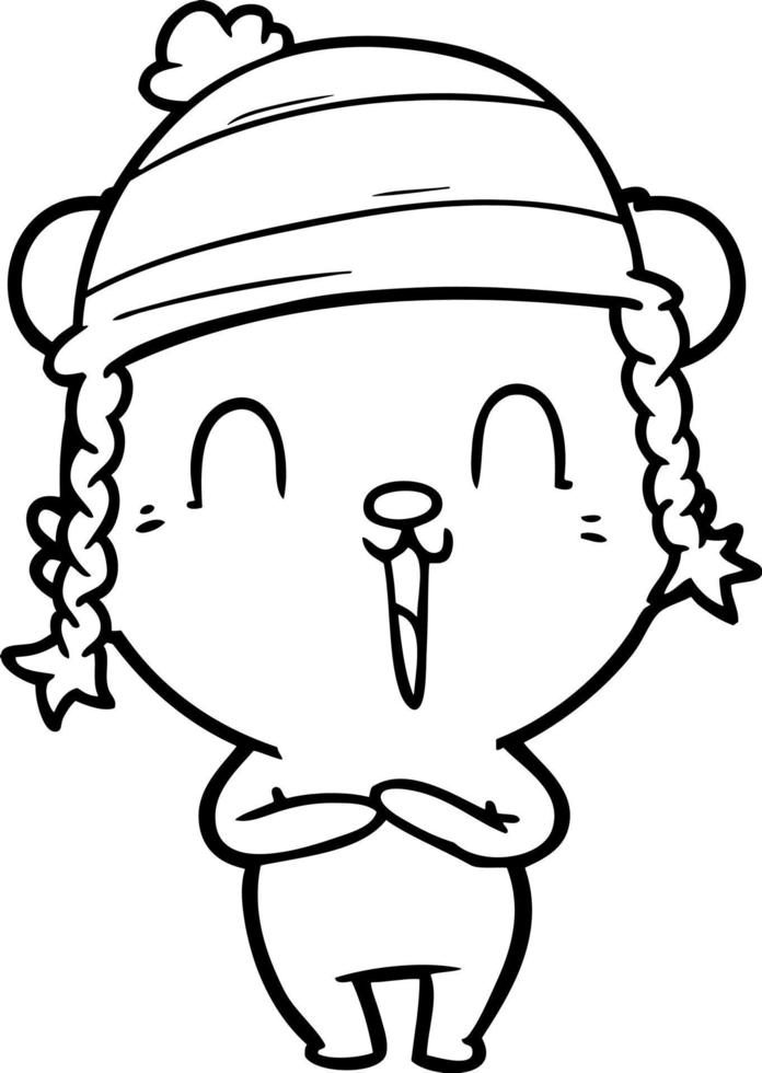 Vector bear in cartoon style