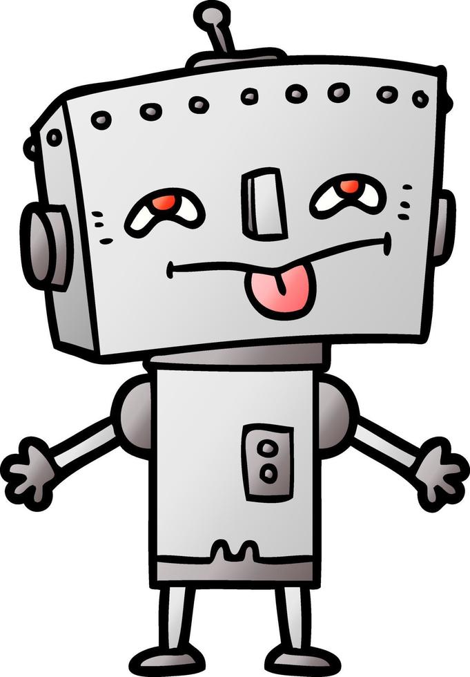 Vector cartoon robot