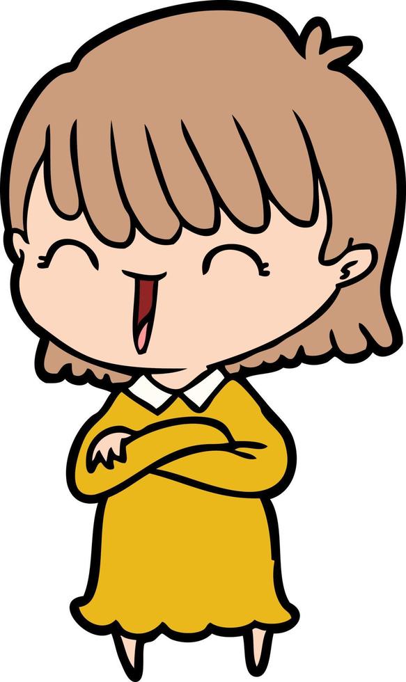 Vector cartoon woman
