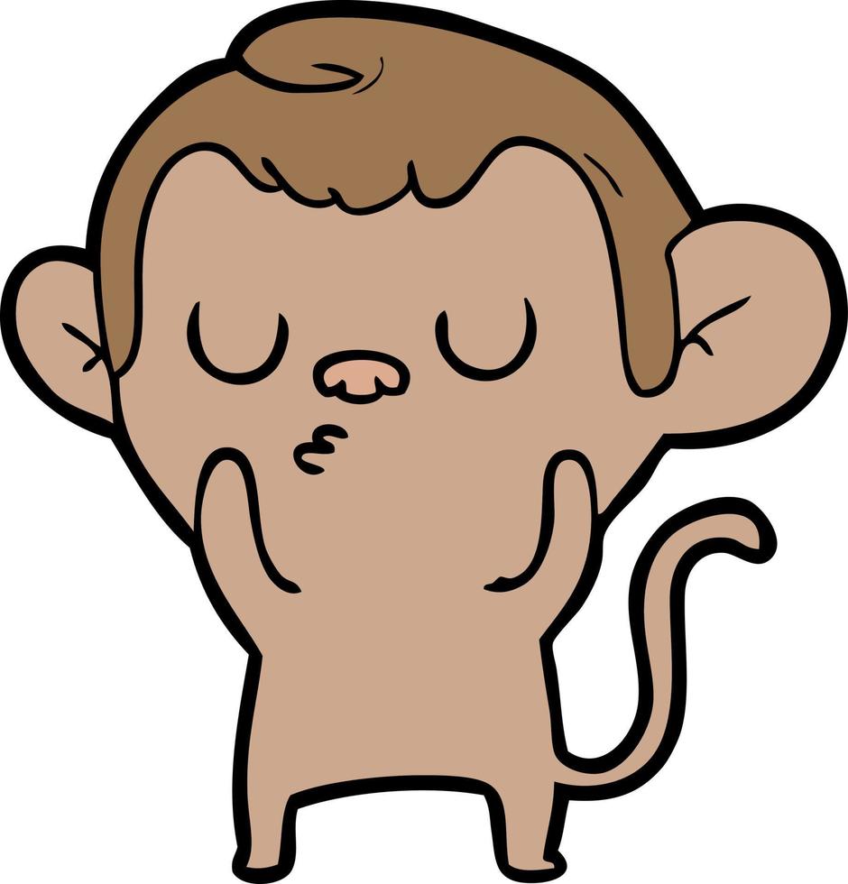 Vector cartoon monkey