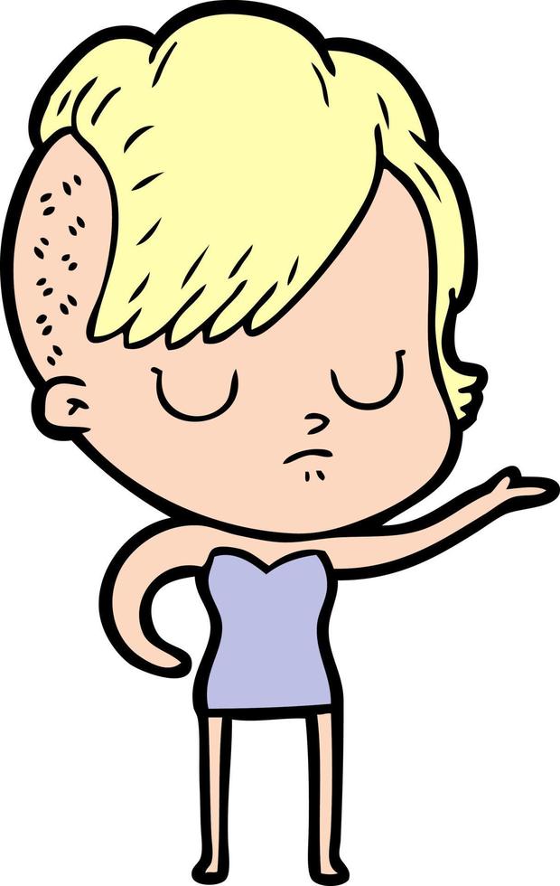 Vector cartoon woman