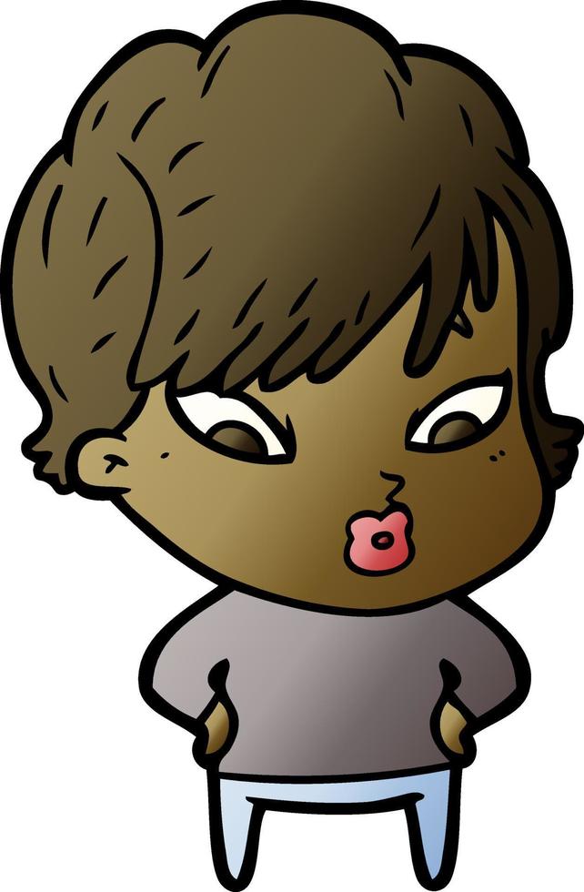 Vector cartoon woman