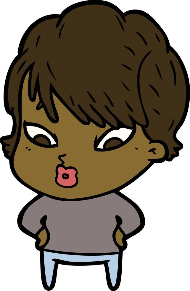 Vector cartoon woman